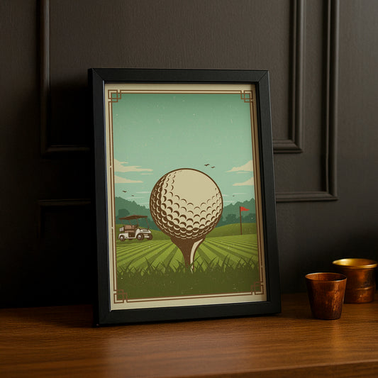 Poster Photo Golf - Une Balle de Golf