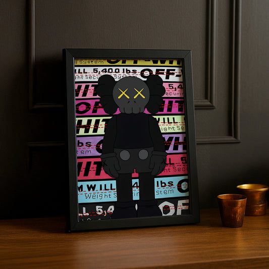 Poster encadré Kaws Off-White