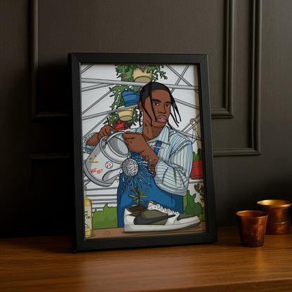 Poster Nike Air Jordan Travis Scott Olive