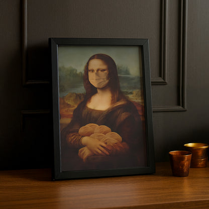 Cadre photo Mona Lisa La Joconde masque