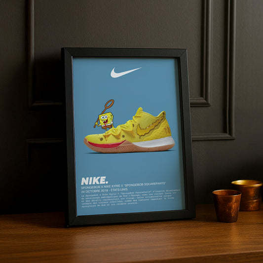 Cadre photo Spongebob x Nike Kyrie 5 Bob l'éponge