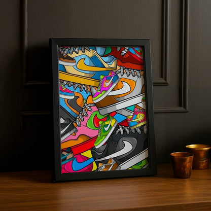 Cadre photo Nike Dunks Illustration