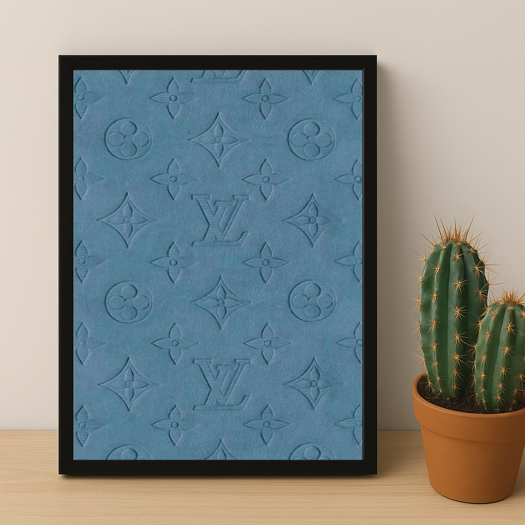 Cadre photo Louis Vuitton motif bleu