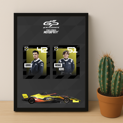 Cadre Photo GP Explorer Ludwig x Reevs x The Crew Motorfest – Affiche Encadrée Officielle Course & Gaming