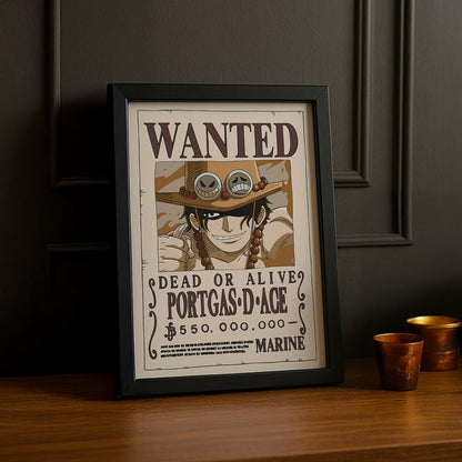 Cadre photo One Piece - Wanted Portgas D Ace