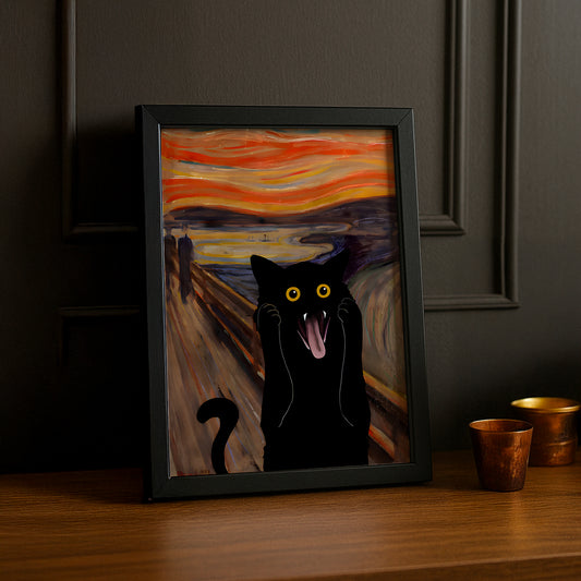 Cadre photo Chat choqué