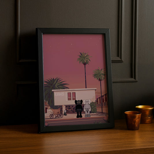 Cadre photo Kaws Maison