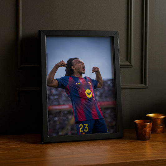Poster encadrée FC Barcelone - Jules Koundé