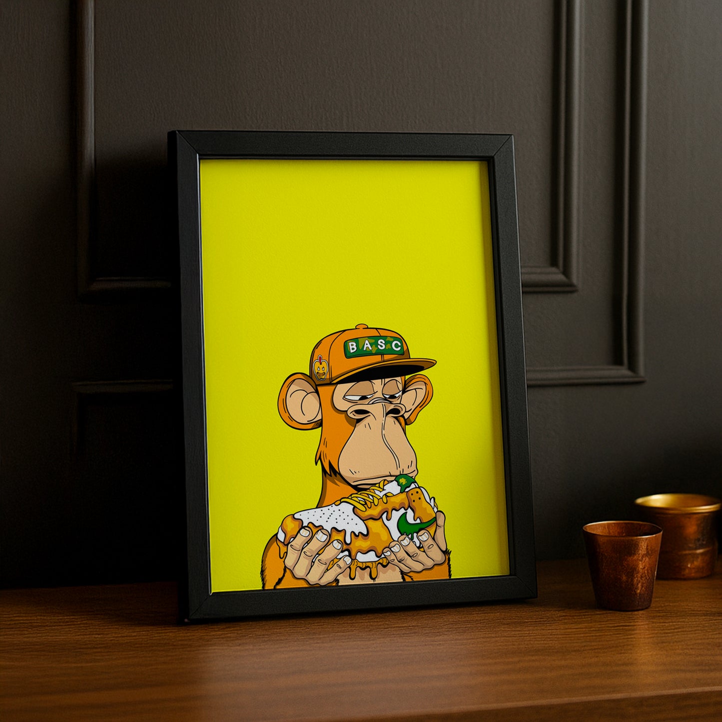 Cadre photo Bayc Ape Nike SB Dunk Orange