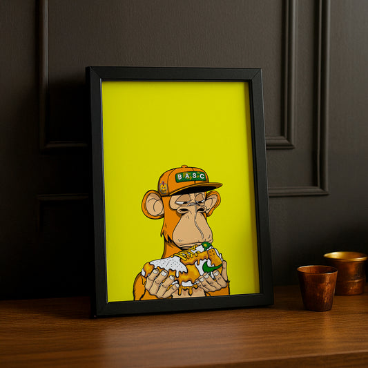 Cadre photo Bayc Ape Nike SB Dunk Orange