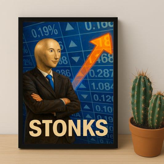 Cadre photo Motivation - Stonks meme