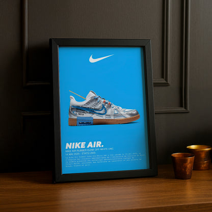 Nike Air Rubber Dunk Off-White UNC Bilderrahmen 