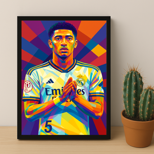 Cadre Photo Jude Bellingham Real Madrid – Affiche HD Encadrée Papier Premium