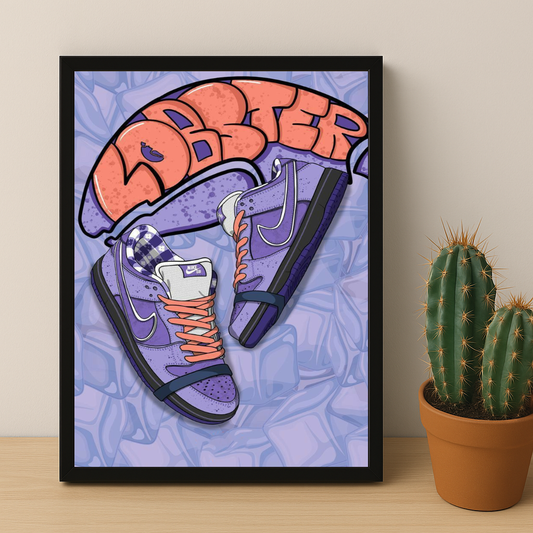 Poster Nike Dunk Lobster purple