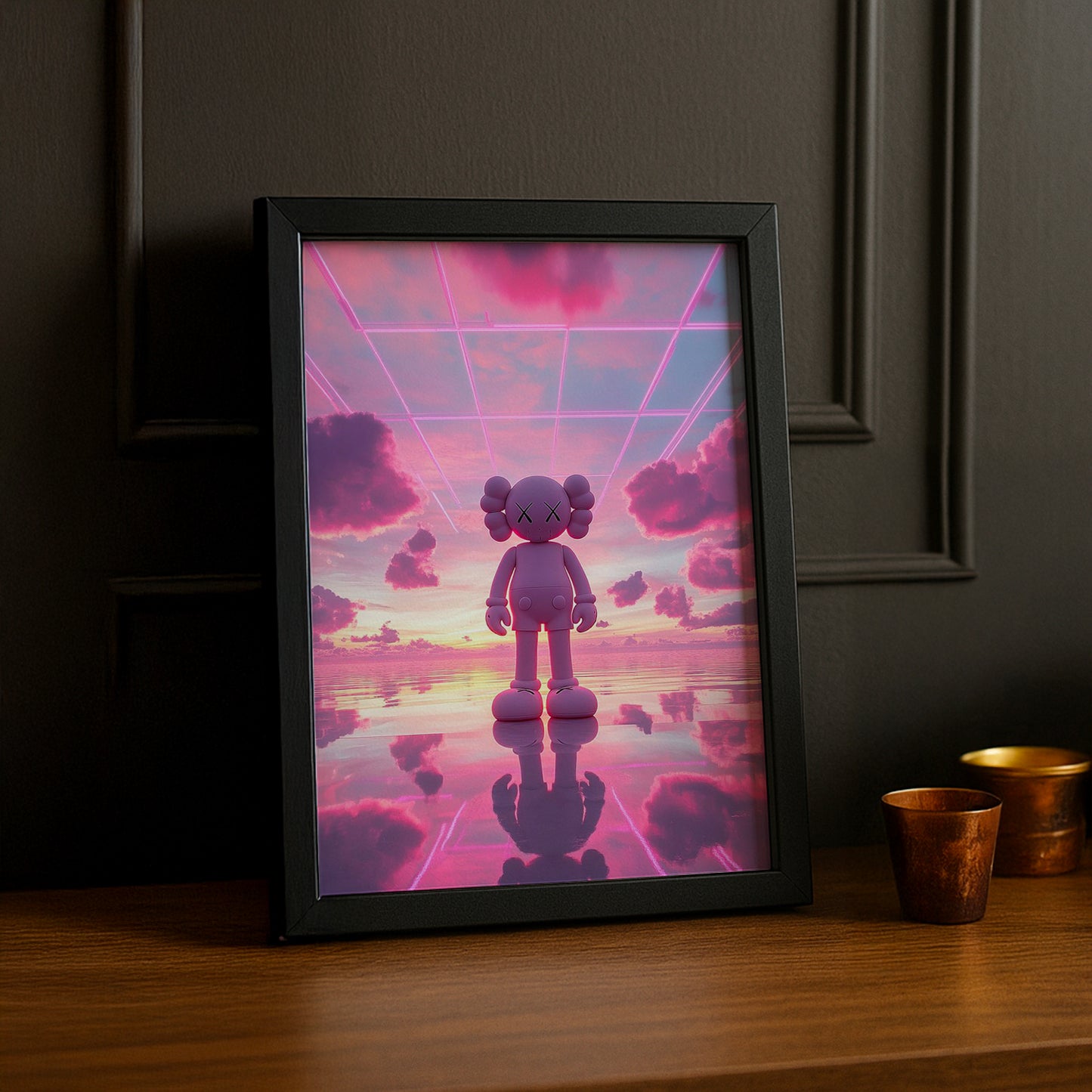 Poster Kaws - Rose 3D