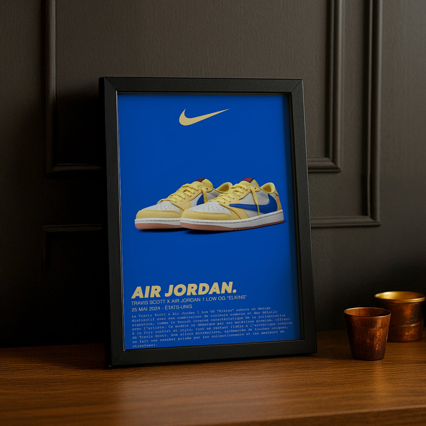 Cadre photo Travis Scott x Air Jordan 1 Low OG Elkins