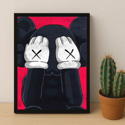 Cadre photo Kaws - Cache-Yeux