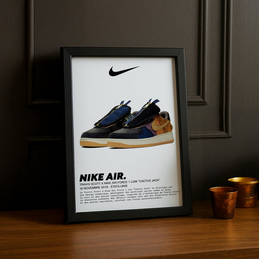 Cadre photo Travis Scott x Nike Air Force 1 Low Cactus Jack