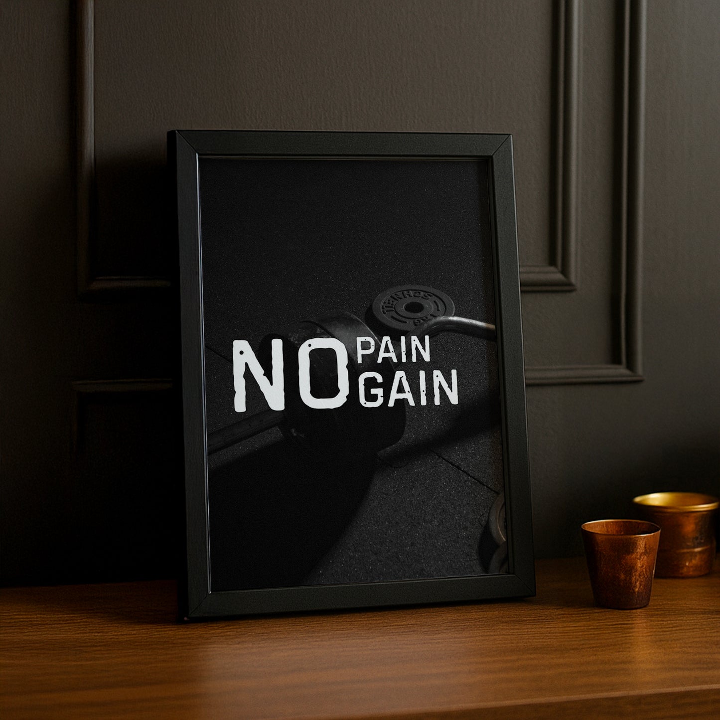 Poster Photo Musculation - No Pain No Gain