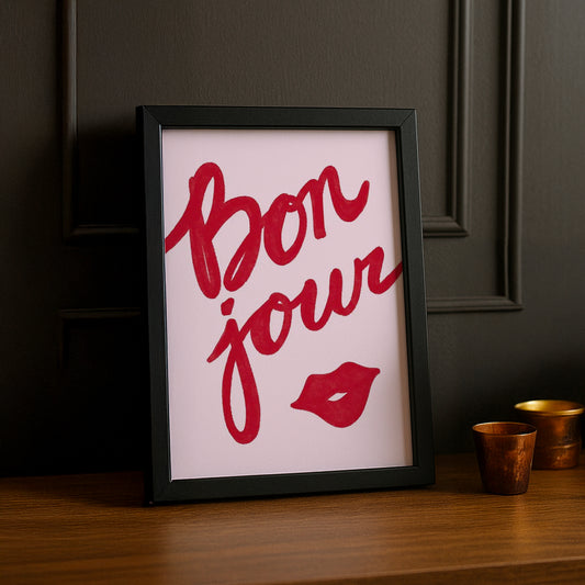 Cadre photo Citation - Bonjour