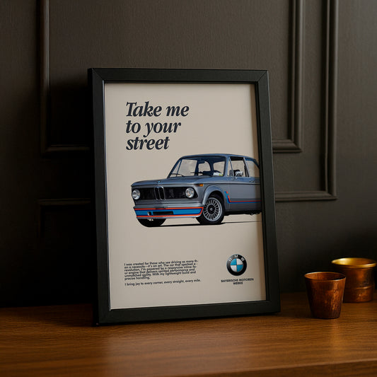 Cadre photo BMW Take me to your street