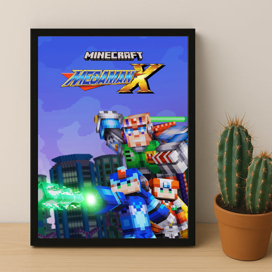Cadre photo Minecraft - Megaman