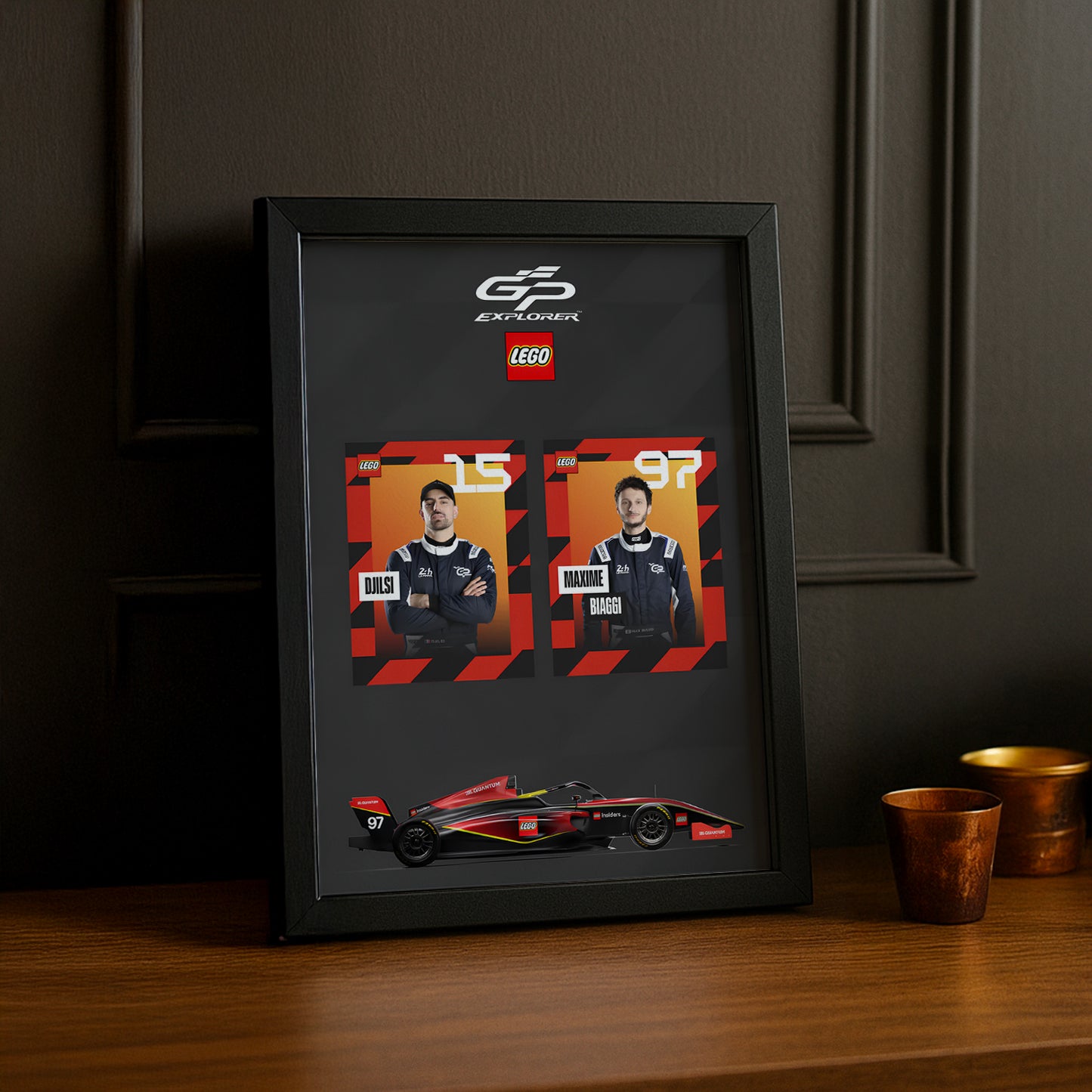 Cadre Photo GP Explorer Djilsi x Maxime Biaggi Lego