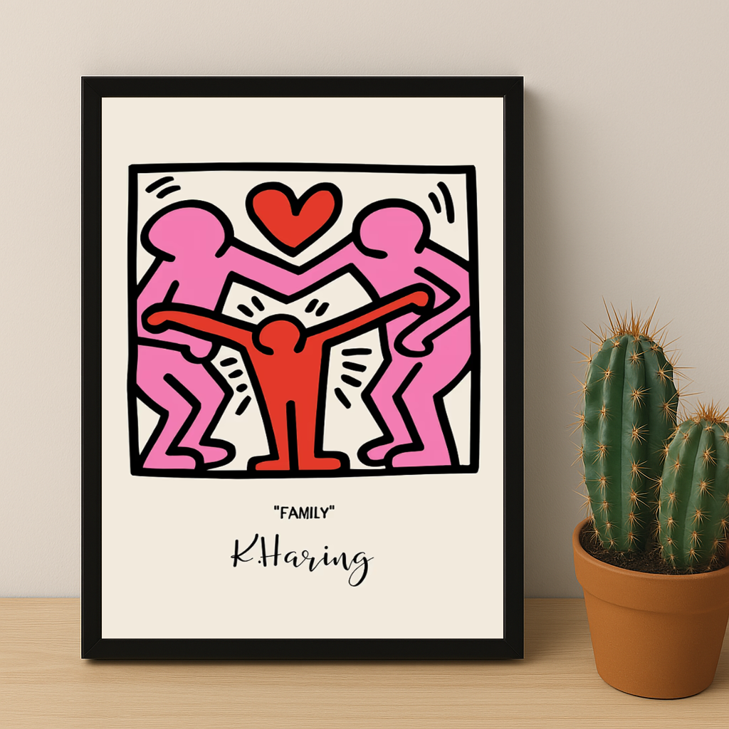 Cadre photo Keith Haring "Family"