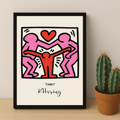 Cadre photo Keith Haring "Family"