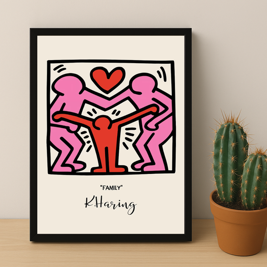 Cadre photo Keith Haring "Family"