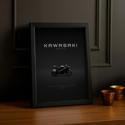 Cadre Photo Moto - Kawasaki Ninja H2