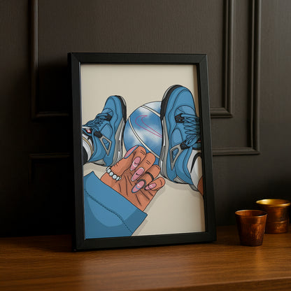 Cadre Photo Nike - Blue Nails