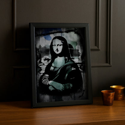 Cadre photo Mona Lisa La Joconde black mode