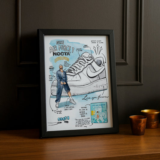 Cadre photo Nike Air Force 1 x Nocta Illustration