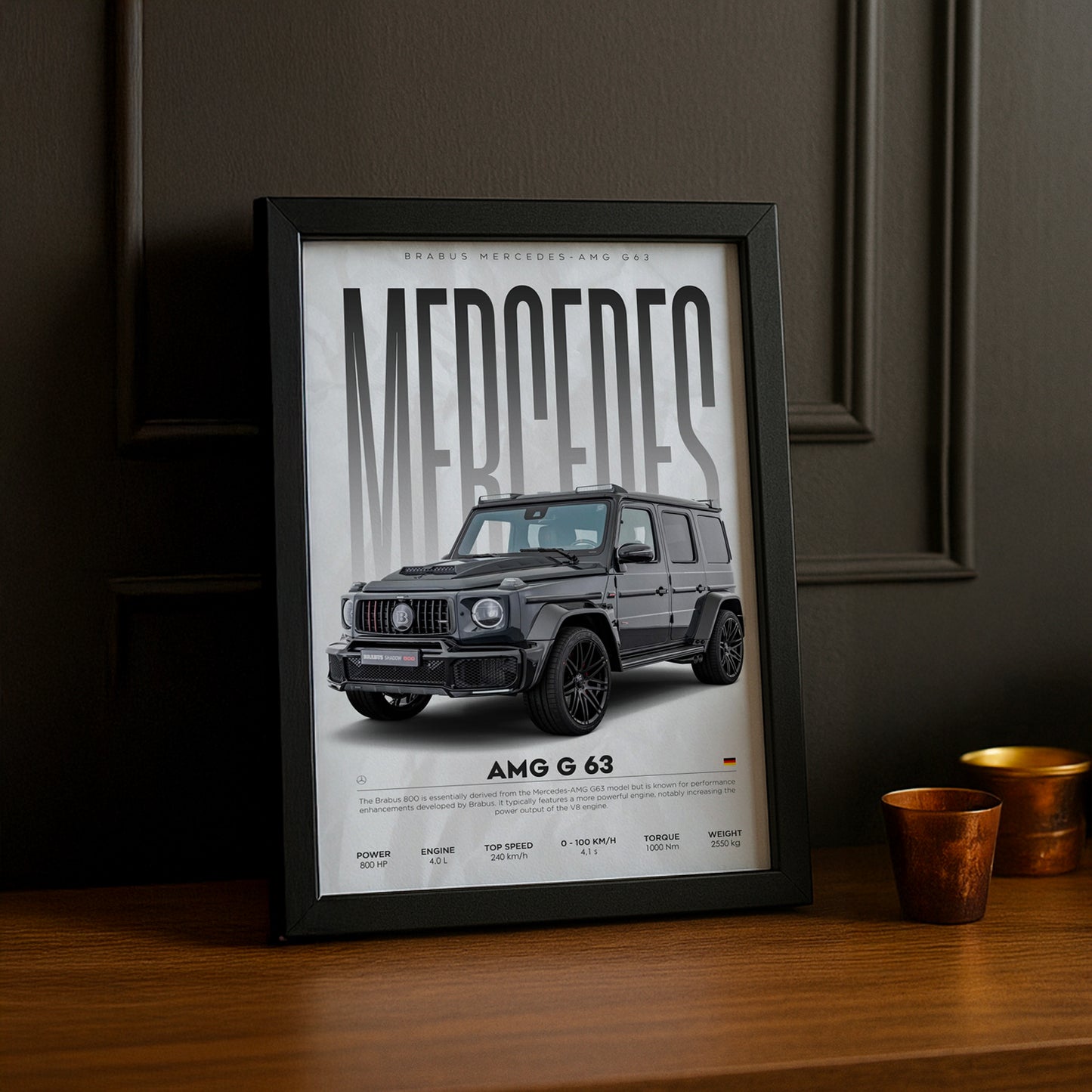 Poster encadré Mercedes G63 AMG