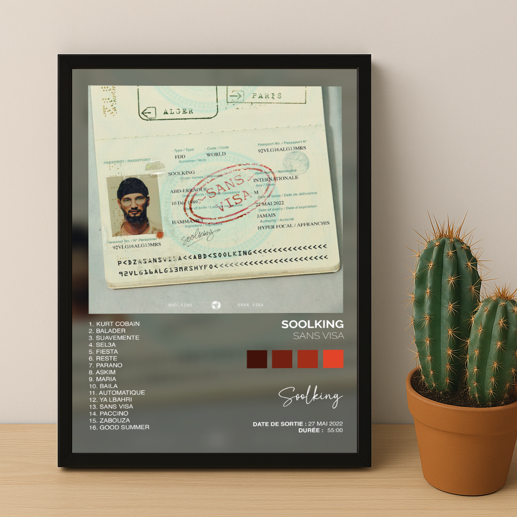 Cadre photo Album - Sans visa de Soolking