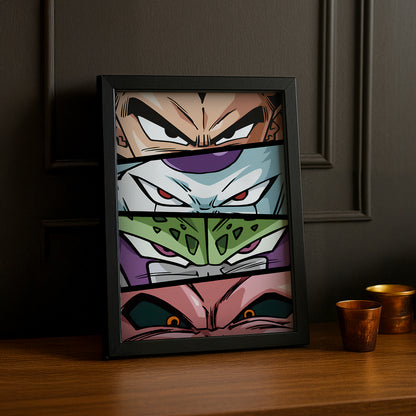 Poster Dragon Ball Z - Eyes Villians DBZ