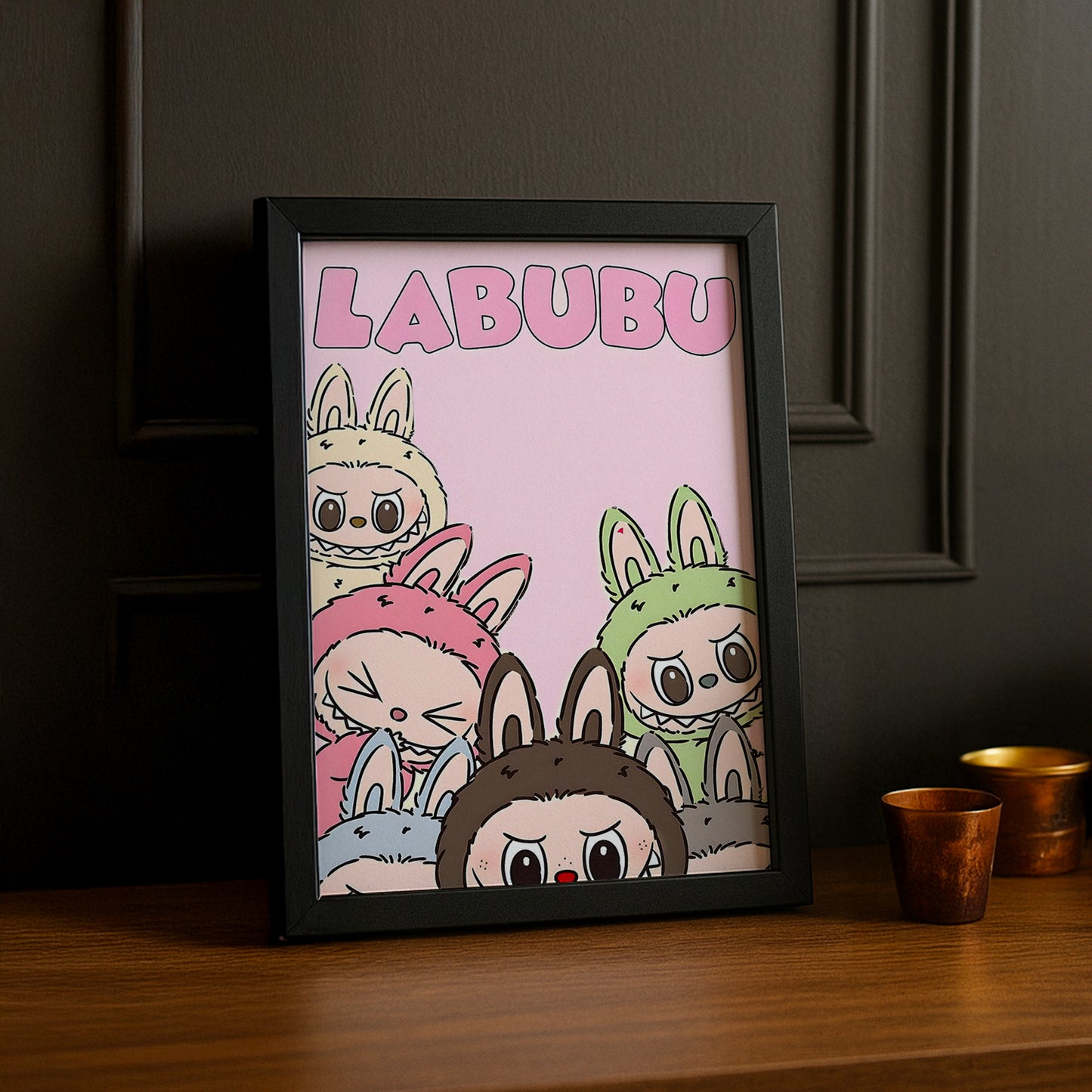 Cadre Photo Labubu - Rose