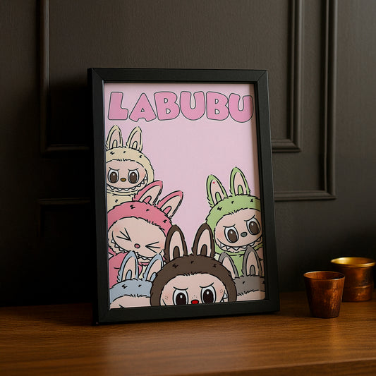 Cadre Photo Labubu - Rose