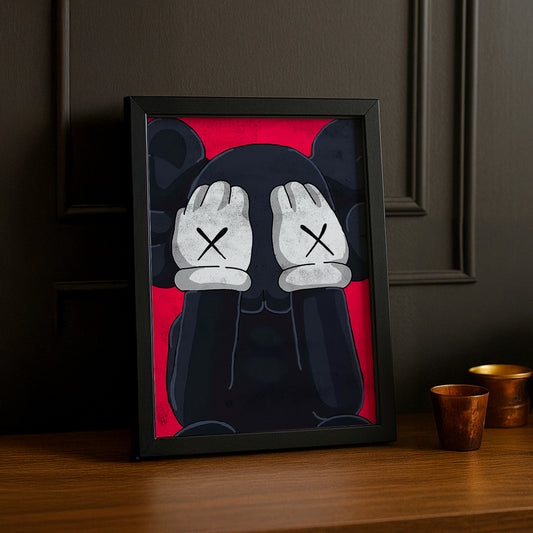 Cadre photo Kaws - Cache-Yeux