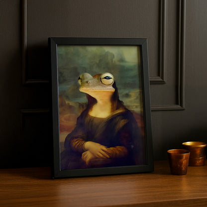 Cadre photo Mona Lisa La Joconde Grenouille