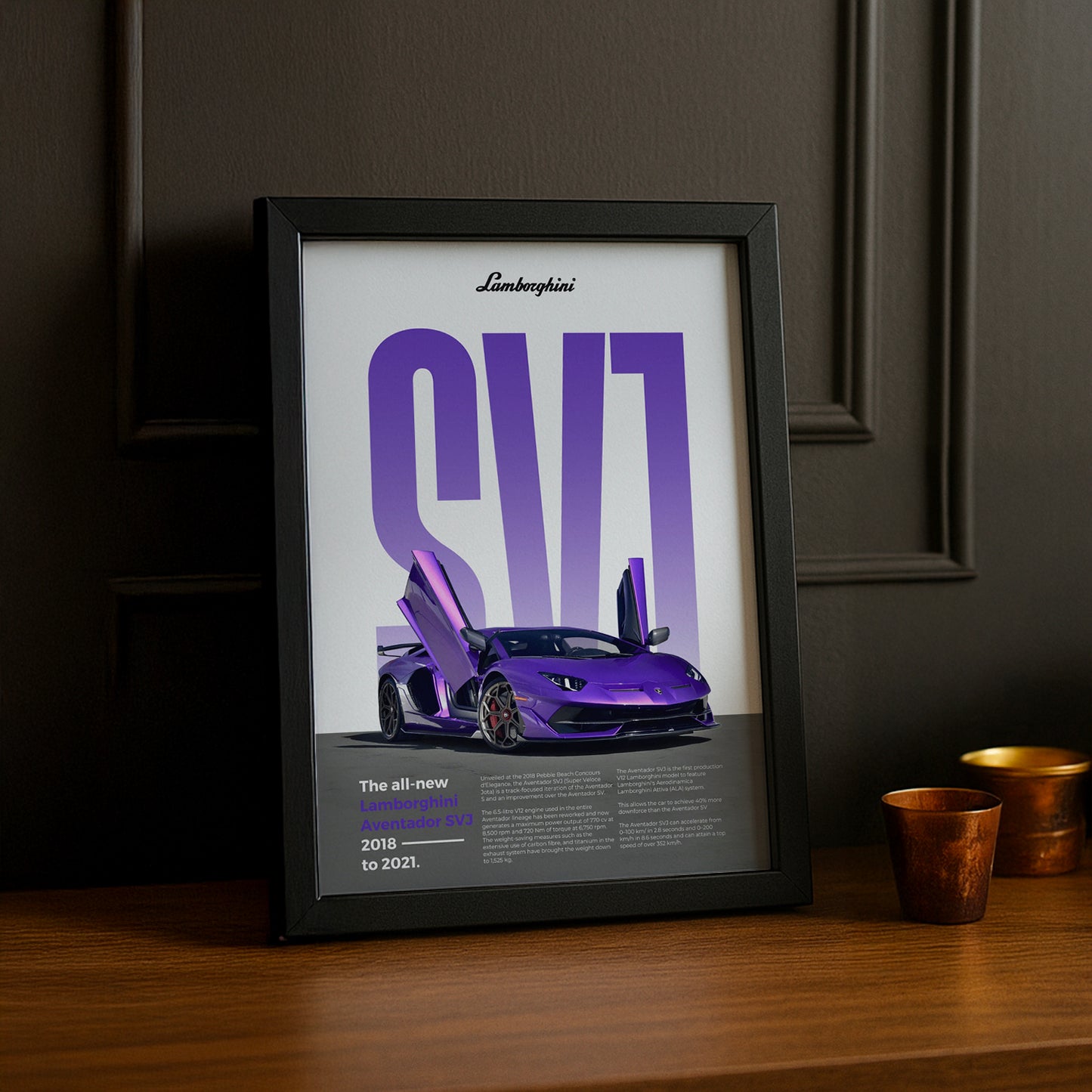 Poster Voitures - Lamborghini Aventador SVJ