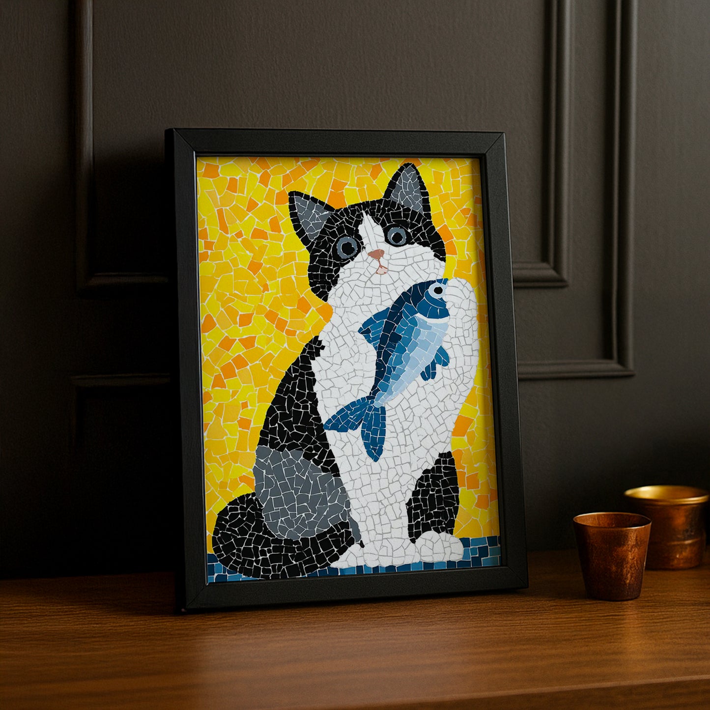 Cadre Photo Chat - Mosaïque