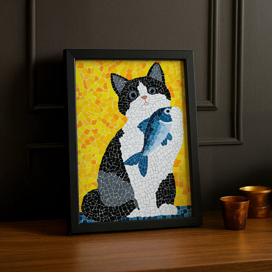 Cadre Photo Chat - Mosaïque