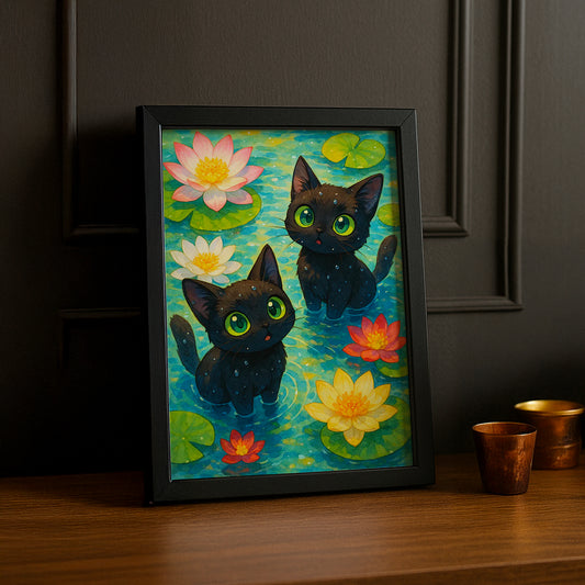 Cadre Photo Chat - Deux chats mignon