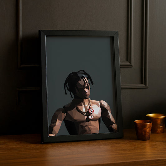 Cadre photo Travis Scott cubique