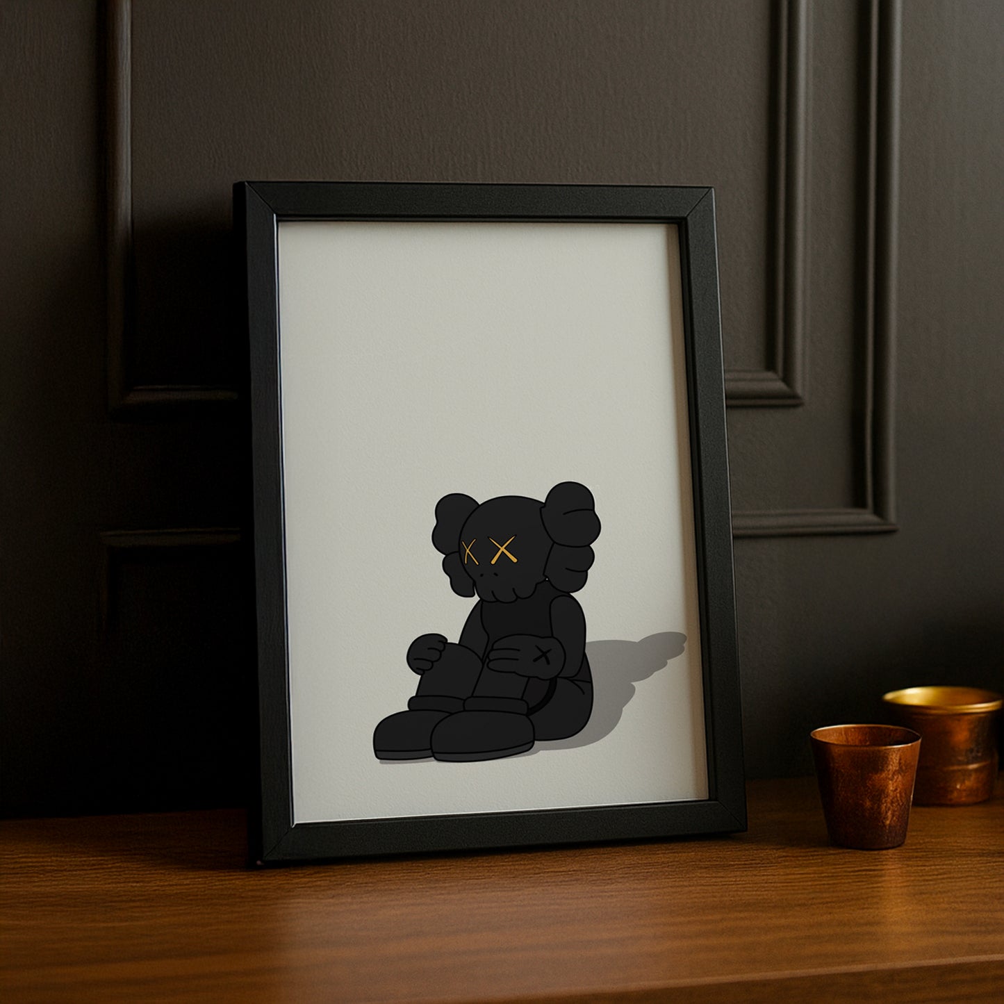 Cadre photo Kaws black