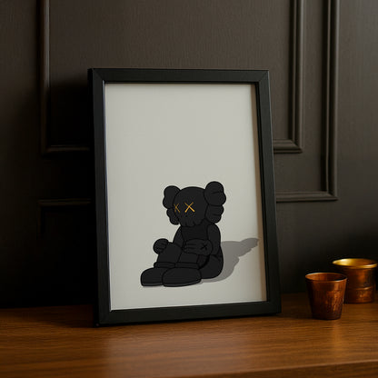 Cadre photo Kaws black