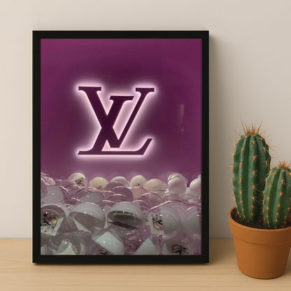 Cadre photo Louis Vuitton Fuschia