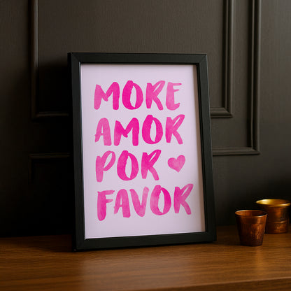 Cadre photo Citation - More Amor Por Favor Rose